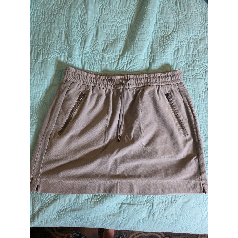 Athleta Farallon Size 6 Green Cotton Stretch Pull-On Skirt‎ Golf Tennis Gym